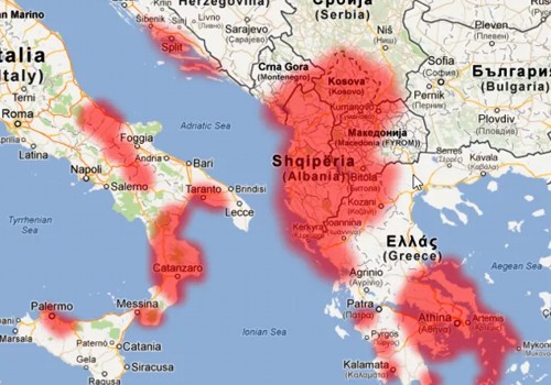 Heatmap - die albanische Sprache - Processional GmbH